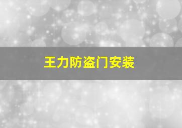 王力防盗门安装