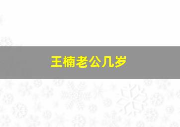 王楠老公几岁