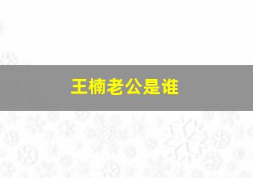 王楠老公是谁