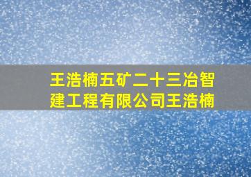 王浩楠五矿二十三冶智建工程有限公司王浩楠