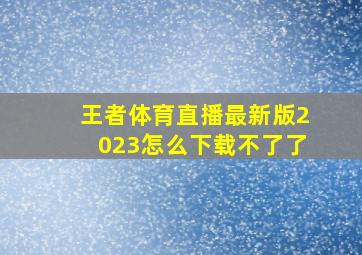 王者体育直播最新版2023怎么下载不了了