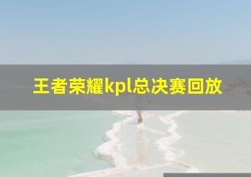 王者荣耀kpl总决赛回放