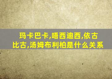 玛卡巴卡,唔西迪西,依古比古,汤姆布利柏是什么关系