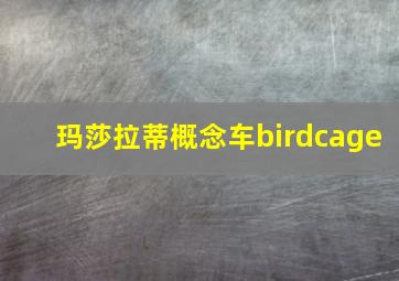 玛莎拉蒂概念车birdcage