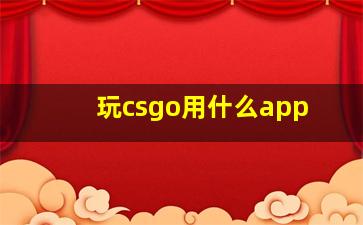 玩csgo用什么app