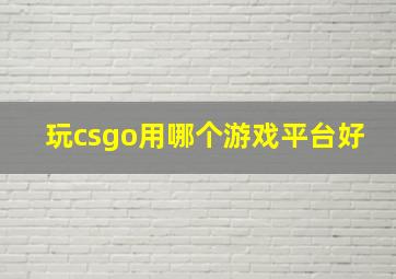 玩csgo用哪个游戏平台好