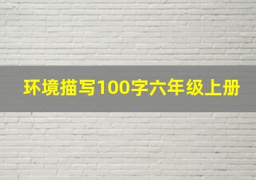 环境描写100字六年级上册