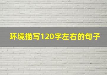 环境描写120字左右的句子