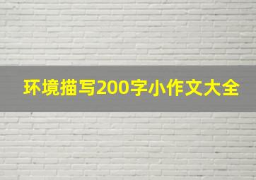 环境描写200字小作文大全