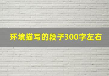 环境描写的段子300字左右