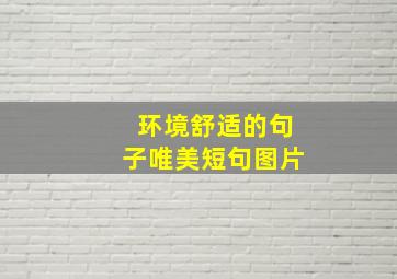 环境舒适的句子唯美短句图片