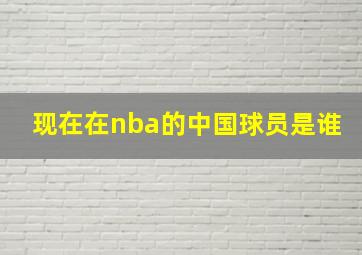 现在在nba的中国球员是谁