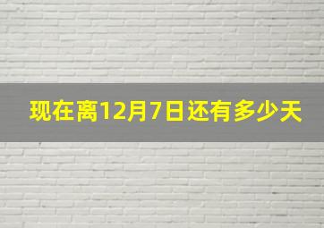 现在离12月7日还有多少天