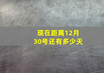 现在距离12月30号还有多少天