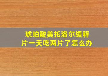 琥珀酸美托洛尔缓释片一天吃两片了怎么办