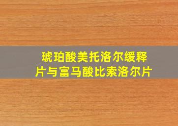 琥珀酸美托洛尔缓释片与富马酸比索洛尔片