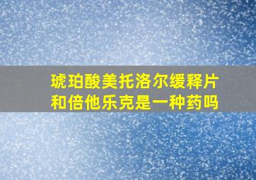 琥珀酸美托洛尔缓释片和倍他乐克是一种药吗