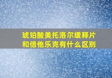 琥珀酸美托洛尔缓释片和倍他乐克有什么区别