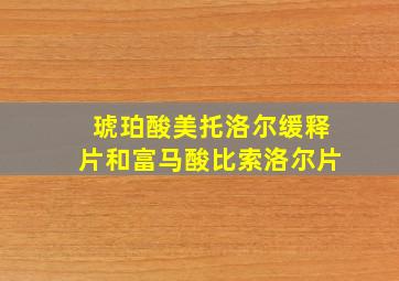 琥珀酸美托洛尔缓释片和富马酸比索洛尔片