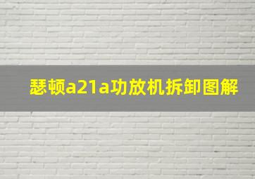 瑟顿a21a功放机拆卸图解