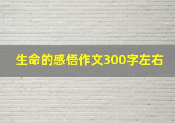 生命的感悟作文300字左右