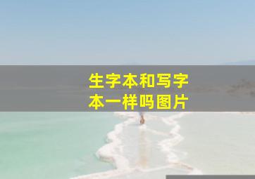 生字本和写字本一样吗图片