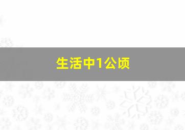 生活中1公顷