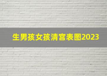 生男孩女孩清宫表图2023