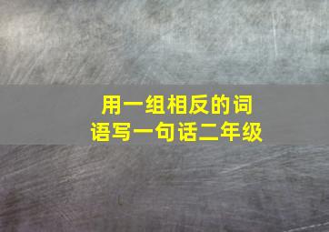 用一组相反的词语写一句话二年级