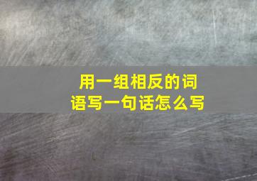 用一组相反的词语写一句话怎么写