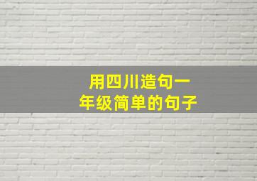 用四川造句一年级简单的句子