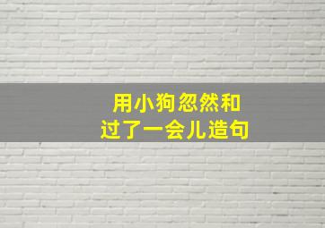 用小狗忽然和过了一会儿造句