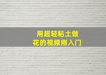 用超轻粘土做花的视频刚入门