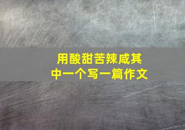 用酸甜苦辣咸其中一个写一篇作文