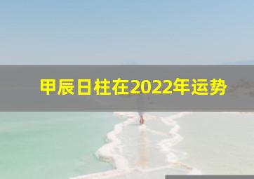 甲辰日柱在2022年运势