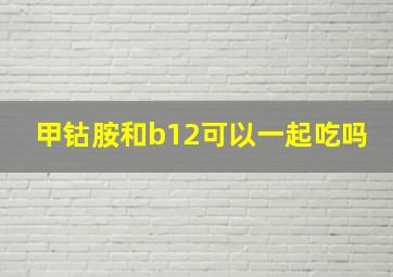 甲钴胺和b12可以一起吃吗