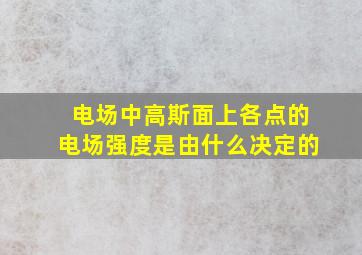 电场中高斯面上各点的电场强度是由什么决定的