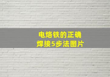 电烙铁的正确焊接5步法图片