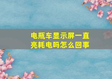 电瓶车显示屏一直亮耗电吗怎么回事