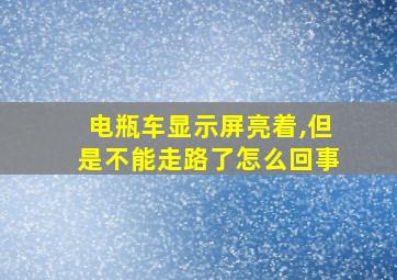 电瓶车显示屏亮着,但是不能走路了怎么回事