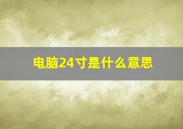 电脑24寸是什么意思