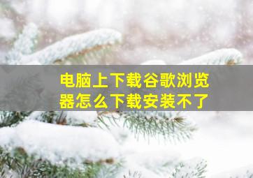 电脑上下载谷歌浏览器怎么下载安装不了