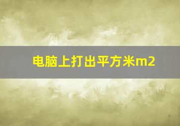 电脑上打出平方米m2