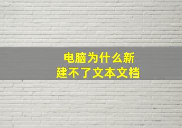 电脑为什么新建不了文本文档