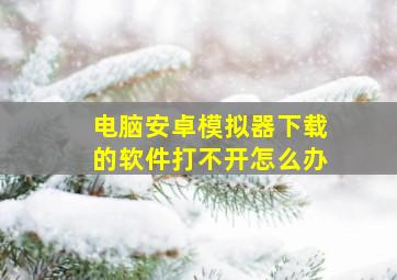 电脑安卓模拟器下载的软件打不开怎么办