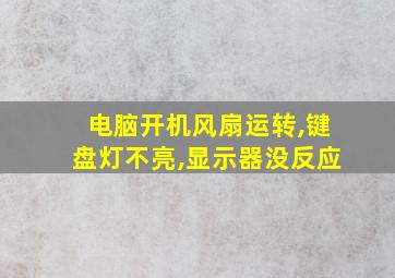 电脑开机风扇运转,键盘灯不亮,显示器没反应