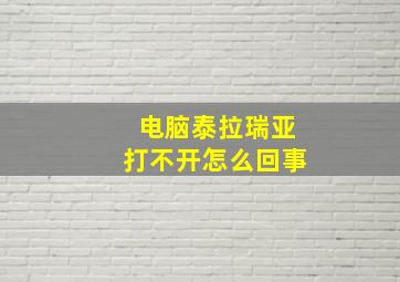 电脑泰拉瑞亚打不开怎么回事