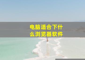 电脑适合下什么浏览器软件