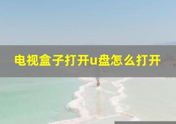 电视盒子打开u盘怎么打开