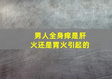 男人全身痒是肝火还是胃火引起的